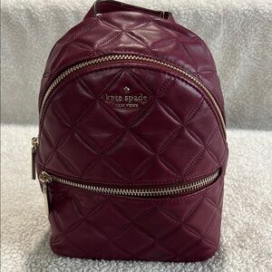 kate spade Quilted Leather Mini Backpack in Deep Wine